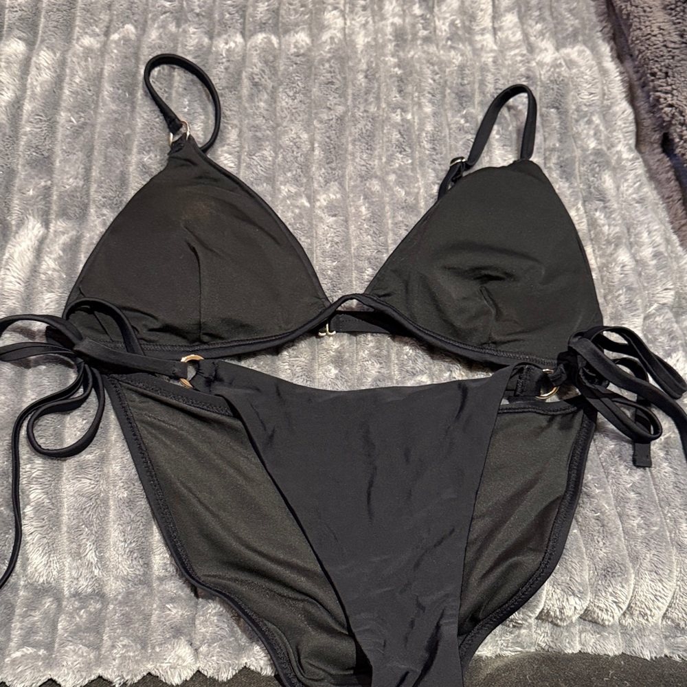 Classic Black Triangle Bikini size large